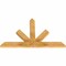 Ekena Millwork Saratoga Rough Sawn Timber Gable Bracket, Western Red Cedar, 48"W x 30"H x 2"D x 4"F, 15/12 Pitch GBW048X30X0204SAR00RWR - alternate 4